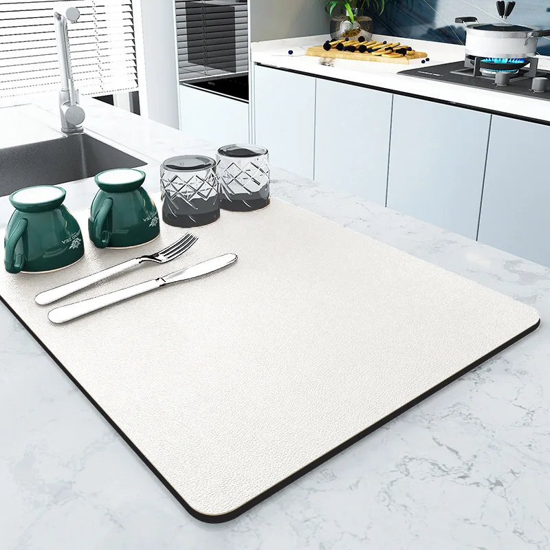 

Large Kitchen Super Absorbent Mat Coffee Dish Draining Mat Drying Mat Quick Dry Bathroom Drain Pad Kitchen Faucet Placemat