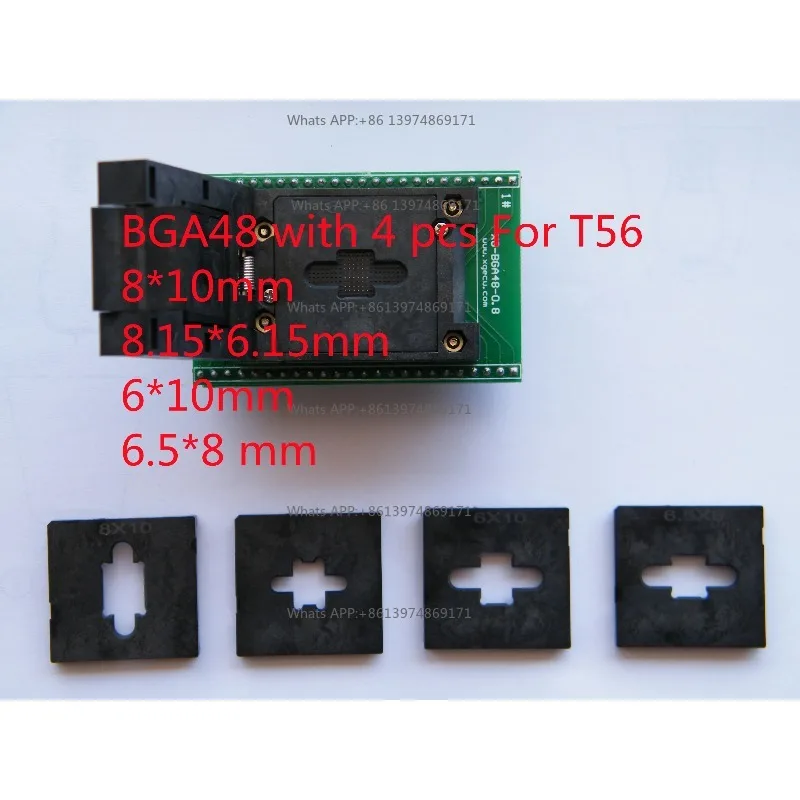 BGA48 Adapter 6x8 0.8mm 8x10mm 8.15x6.15mm 6x10mm 6.5x8 for T56 Nand Programmer Socket Programming Calculator Chip
