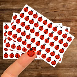 1/2 Sheet 1.5cm Tiny Ladybug Stickers for Water Bottle, Planner, Journal, Scrapbook, Phone, Laptop DIY Craft Decoration