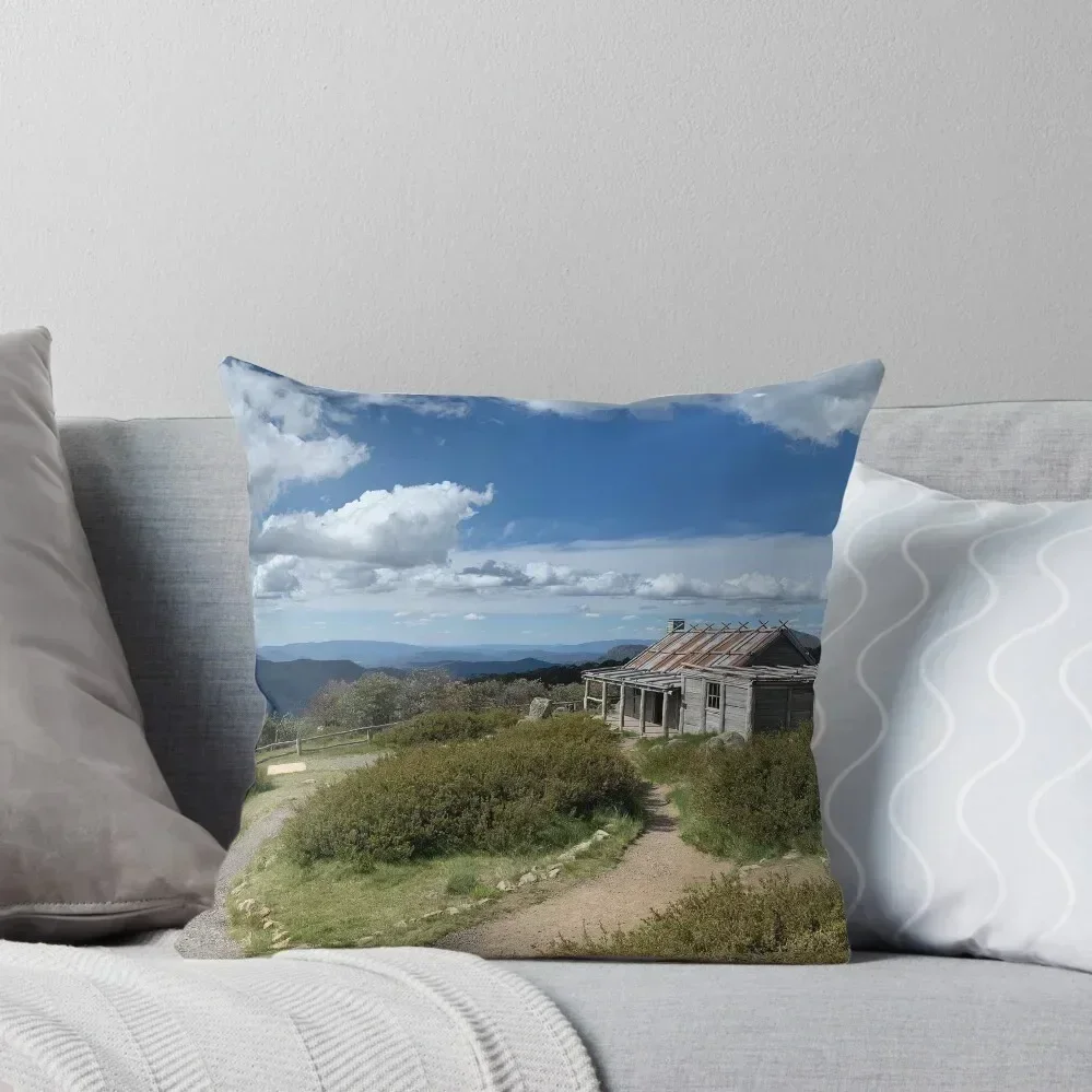 Craigs Hut, Mount Stirling, Victorian High Country, Victoria, Australia Throw Pillow Christmas Pillows Sofa Cushion Cover pillow