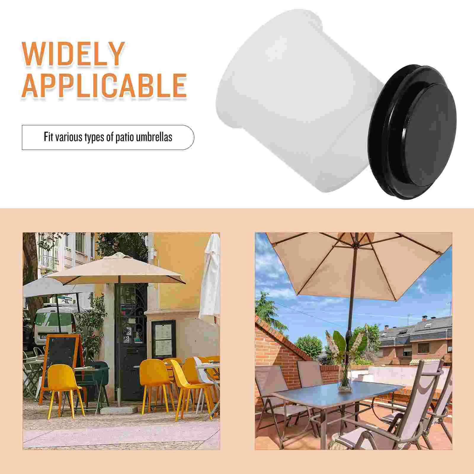 2 Pcs Sun Umbrella Protective Cover Patio Table Hole Insert Plug Parasol Ring Parts Stand Outdoor Accessories Base