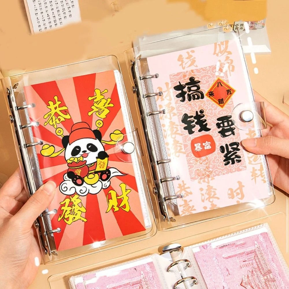 Easy To Use A6 Saving Money Binder PVC Portable Budget Binder Handbook Wallet Storage Planner Organizer New Year's Gift
