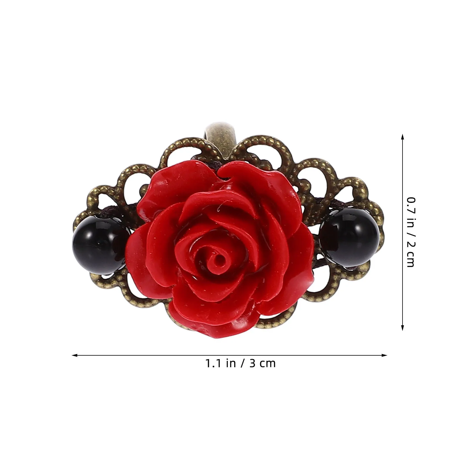 1 قطعة فتاة ريترو ستايل البنصر زهرة النمذجة مجوهرات الأزياء الأنيقة الإكسسوار مثالية للحفلات مواعيد مأدبة #6