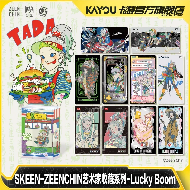 

Genuine In Stock Kayou Skeen Zeenchin Lucky Boom Series Collectible Cards Ghost Punk Artist Collaboration Anime Surprise Gift