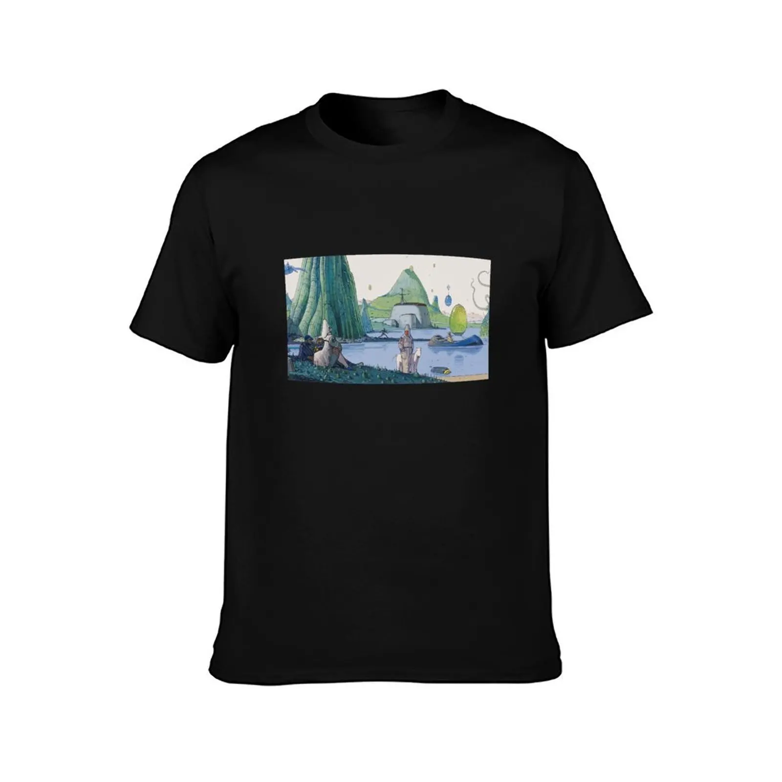 Moebius Landscape T-Shirt for a boy sweat cotton graphic tees customs men t shirts high quality