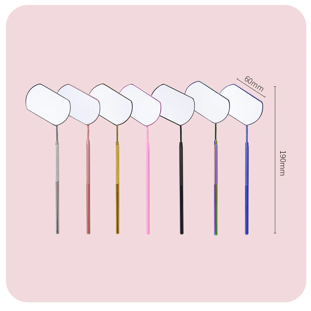Multifunction Eyelash Mirror Magnifying Beauty Long Handle Mirror For Checking False Eyelashes Extension Grafting Makeup Tools