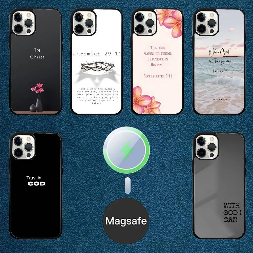 

Bible Verse Christian Phone Case For iPhone 16,15,14,13,12,11,Plus,Pro,Max Mini Magsafe Magnetic Wireless Charging