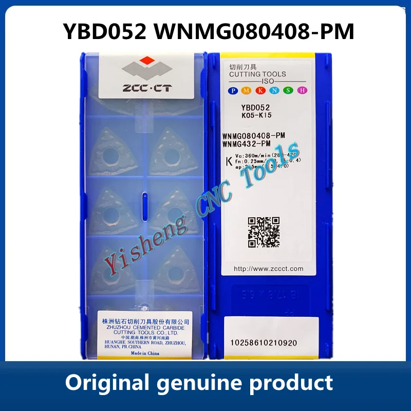 ZCC CT YBC251 YBC152 YBC252 YBC351 WNMG080408-PM YBD252 YBD152 YBD102 carboneto cnc virando inserir WNMG Ferramenta de torneamento para aço