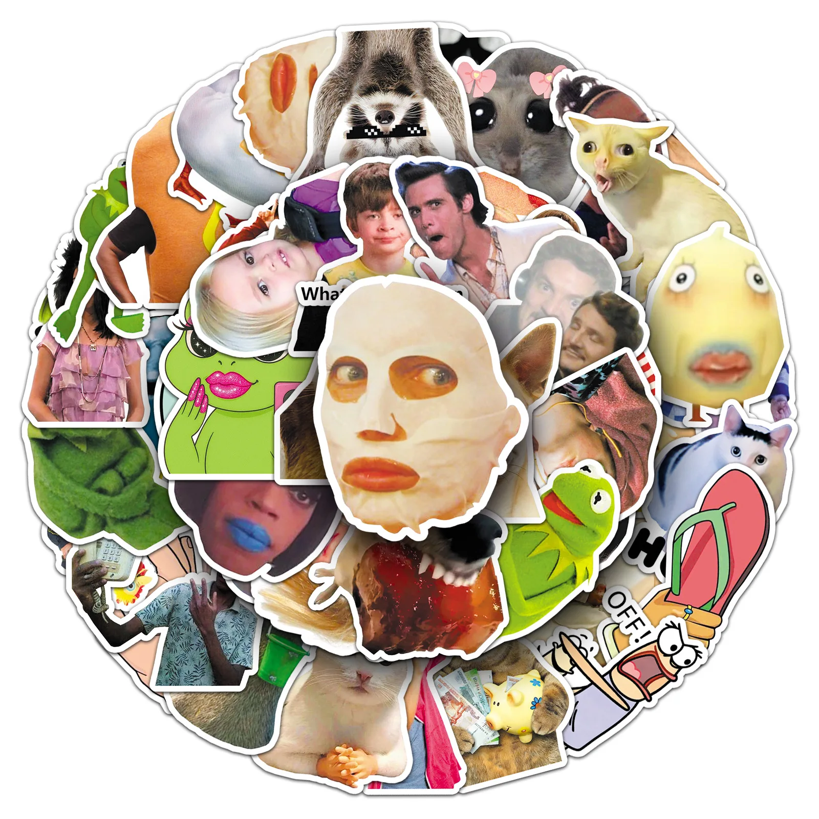 50 قطعة أوروبا وأمريكا ملصقات مجردة مضحك ميمي الكتابة على الجدران الديكور DIY بها بنفسك دفتر حقيبة الغيتار سكيت اللعب الشارات #5