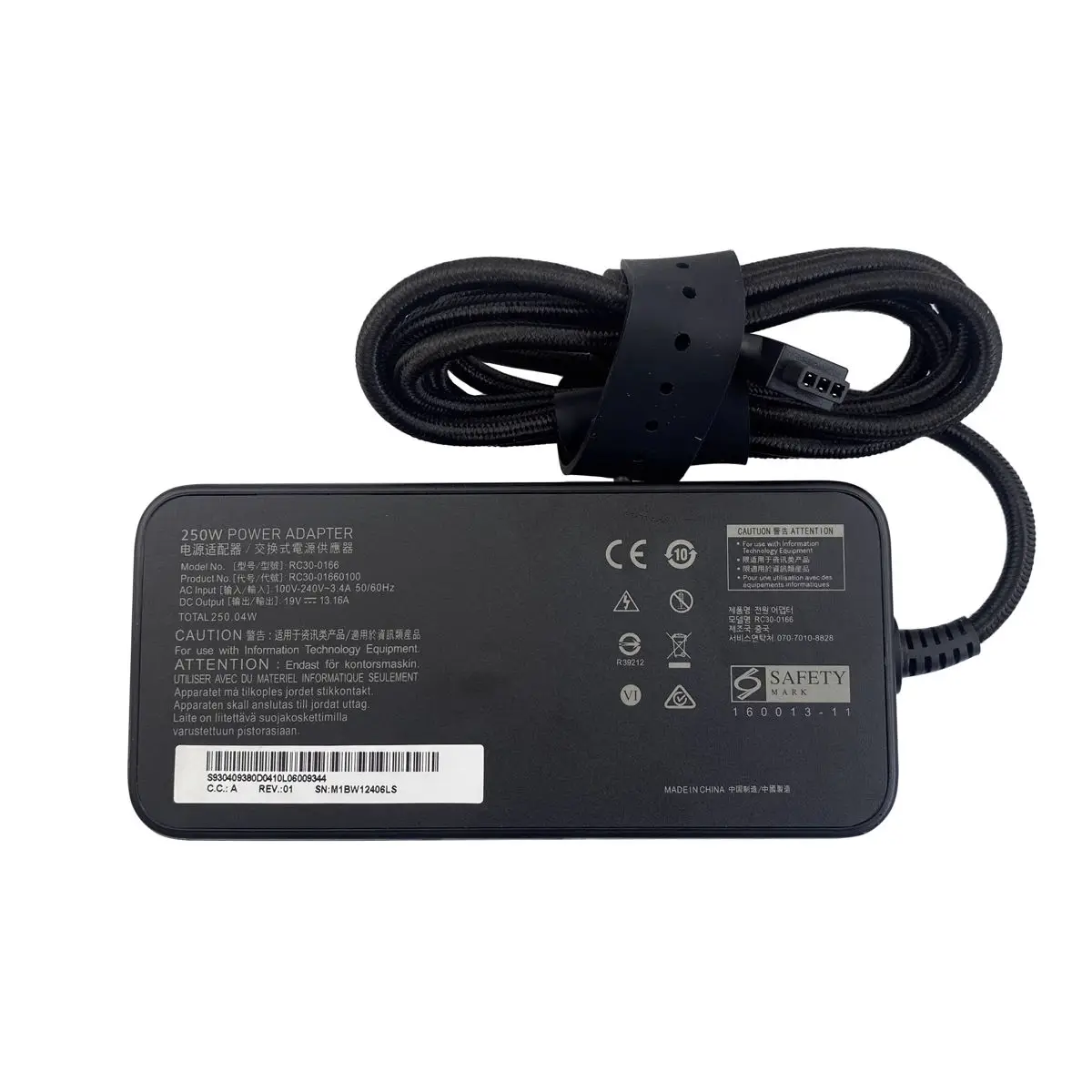 

Replacement 250W Power Adapter Laptop Charger For Razer RC30-0166 PRO 17.3 GTX 1080 Gaming Power Supply RC30-01660100 19V 13.16A