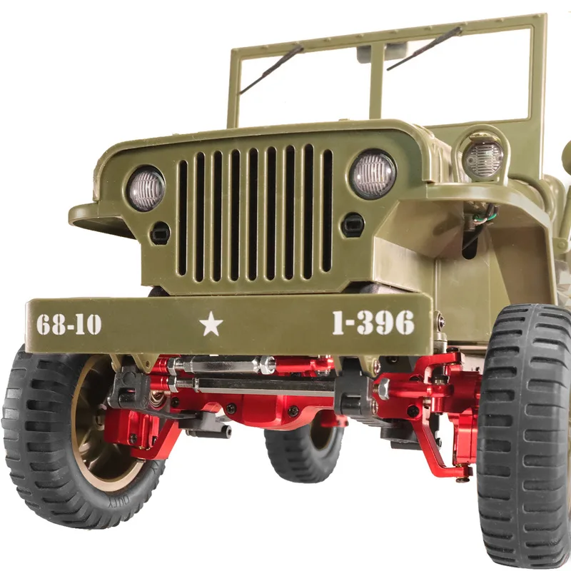 

JJRC 1/10 C8815 Военный грузовик Willys, цельнометаллические портальные оси, обновленные детали, цельнометаллический приводной вал для радиоуправляемого гусеничного автомобиля