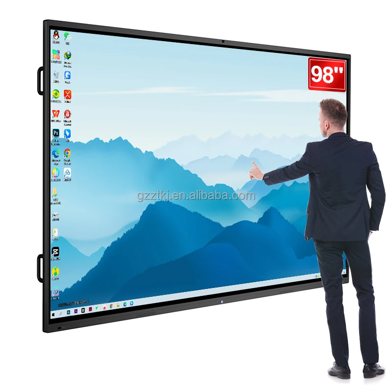 

Brand New 98 Inch LCD Panel Interactive Display Digital Blackboard Interactive Whiteboard Touch Screen Smart Board For Classroom