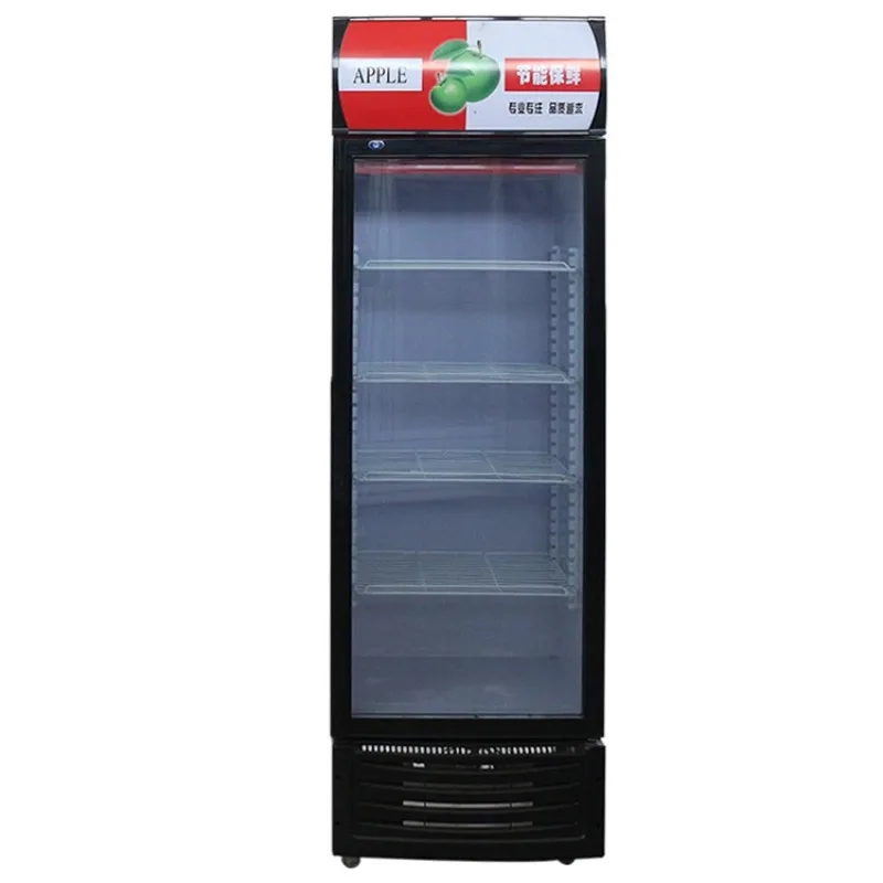 

Hot Product Single-Temperature Beer Display Cabinet Standing Beverage Display Stand With Glass Door Chiller Freezer
