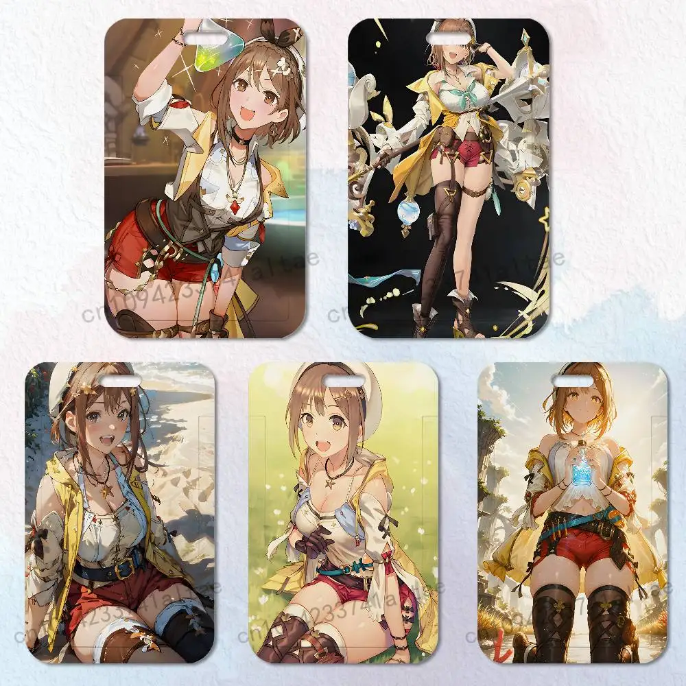 

Game A-Atelier Ryza Card Holder Lanyard Camera Neck Strap Credit Card Case ID Badge Credentials Protection