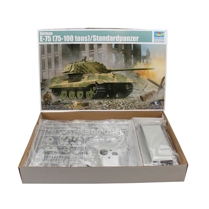 1/35 Trumpeter Modell 01538 Deutsches schweres Panzermodell mit E-75-Projekt, Panzermaßstab-Modellbausatz