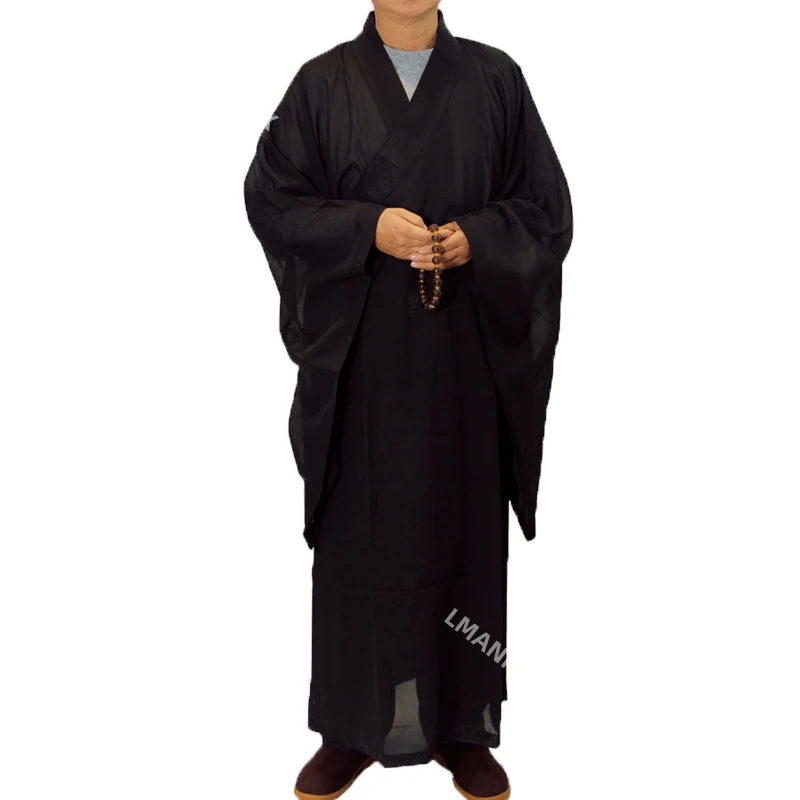 5 Colors Zen Buddhist Robe Lay Monk Meditation Gown Monk Training Uniform Suit Lay Buddhist Clothes Set