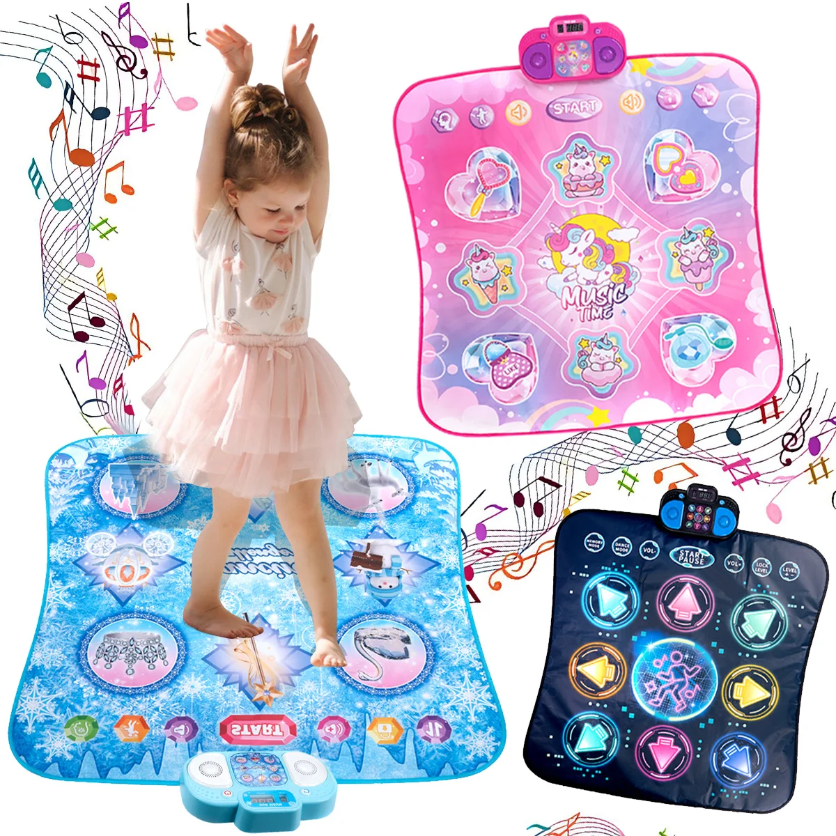 

Dance Mat Toys, Electronic Dance Game for Kids with Multifunctional Game Modes LED Light, Ideal Birthday Gifts for Boys Girls