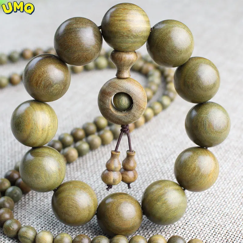 

Natural American Green Sandalwood Bracelet 2.0 Saint Sandalwood 108 Buddhist Beads Sandalwood Men's and Women's Smooth Grain