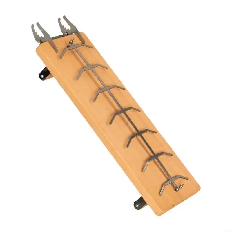 Durable Salmon Cooking Board With Strong Metal Tension Fasteners X3UC