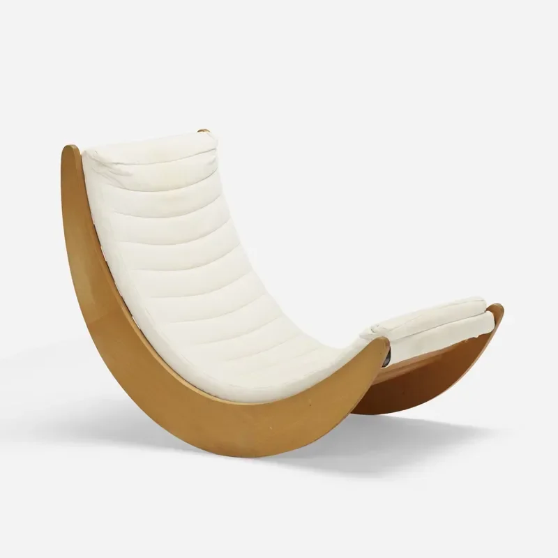 Modern Outdoor Zero Gravity Chair with Solid Teak Wood Water-Resistant Cushion Raw Finish for Patio Beach Villa Pool Chairs
