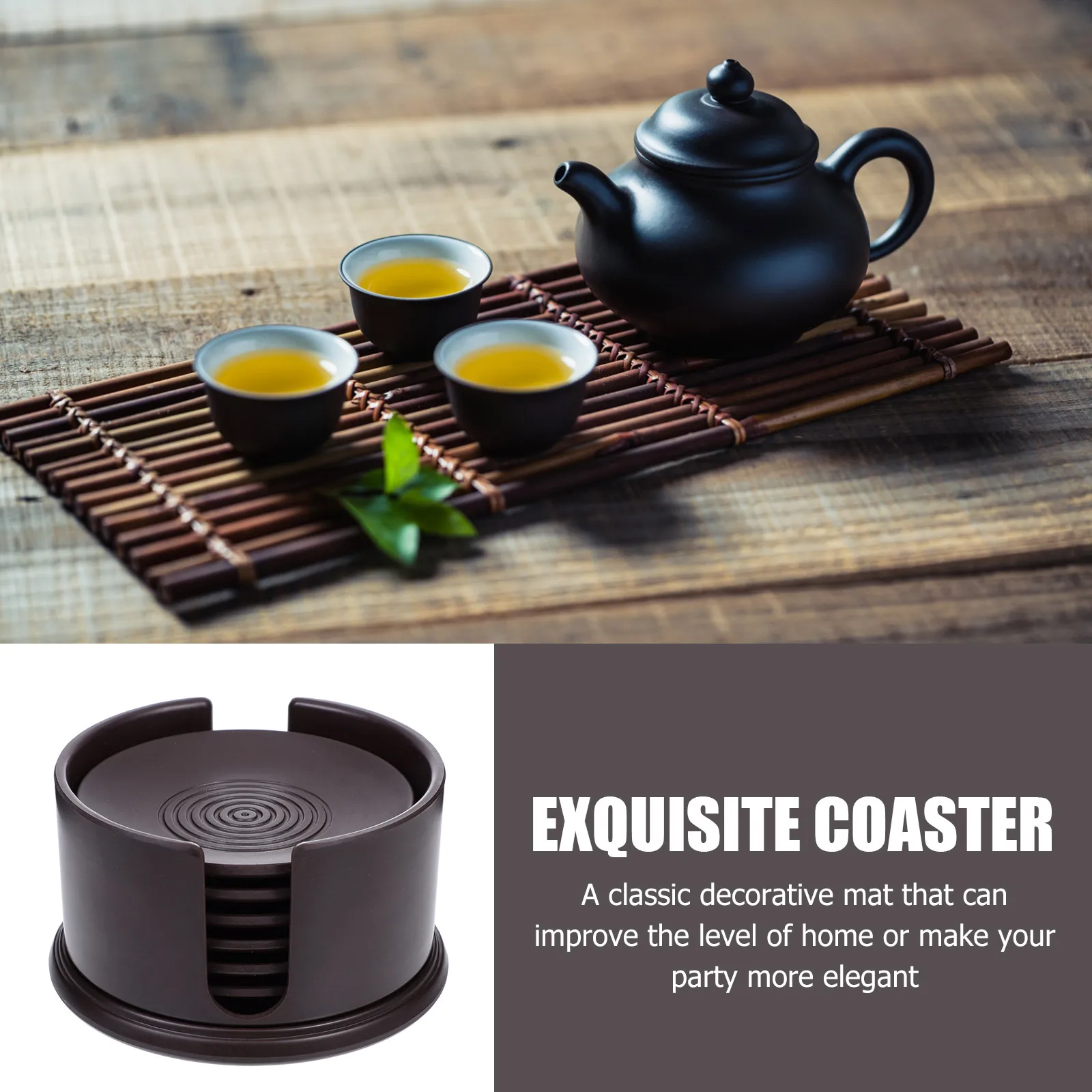 

Vintage Bakelite Coaster Mat Non Skid Mug Pad Creative Table Coasters for Home Office Hotel Decorative Heat Resistant Tea Cup