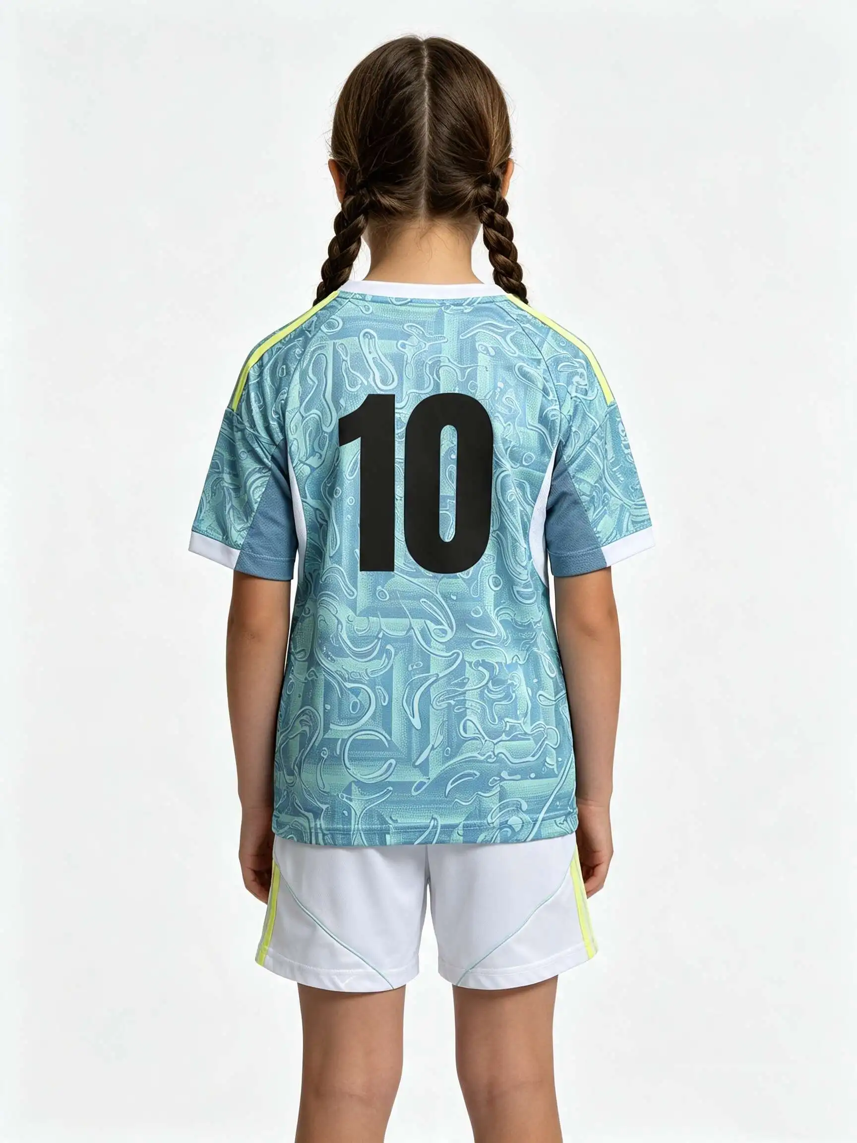 New 26/27 Unisex Blank Soccer 2‑Piece Set, Kids Adults Parent‑Child Kit, Custom 10 for School Outdoor Team Sports