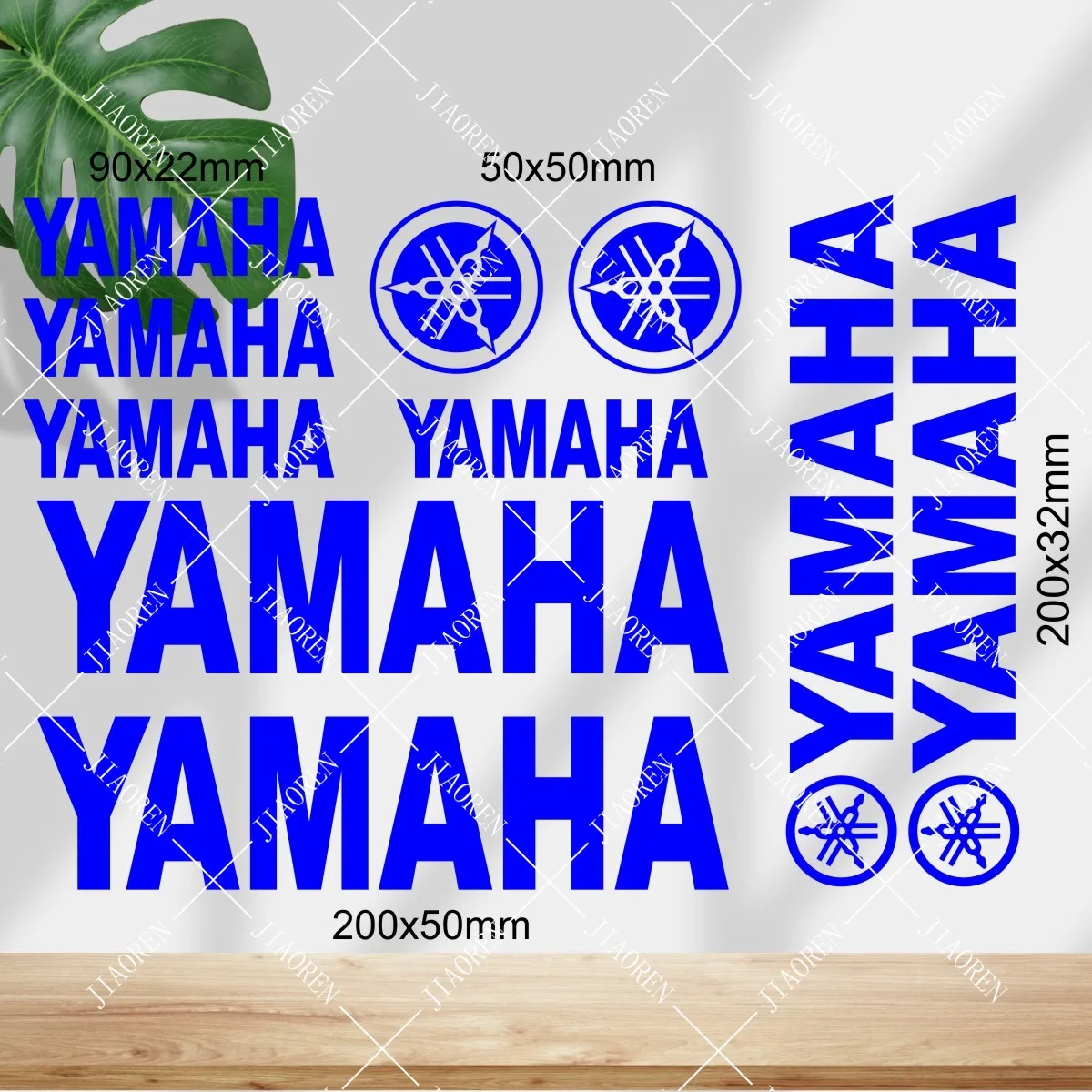 

Halloween Vinyl YAMAHA Sticker Logo Motorcycle Tank Helmet Car Bike Blue Decal Kit #3