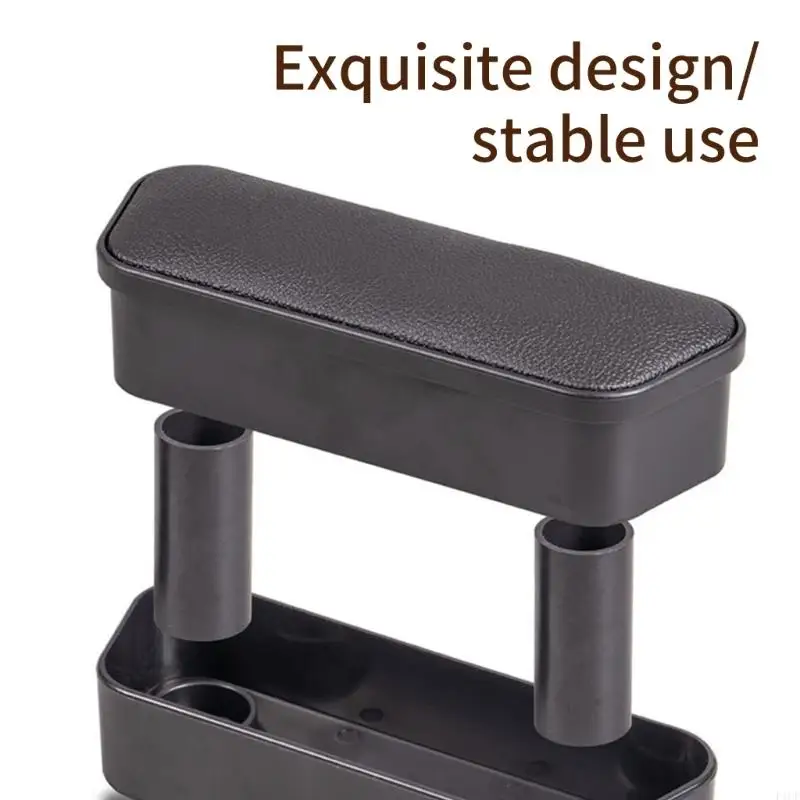 F1CF Universal Car Armrest Cushion Storage Tray With Memory Foam Pad And Easy to Clean Design For Clutter Less Cabins