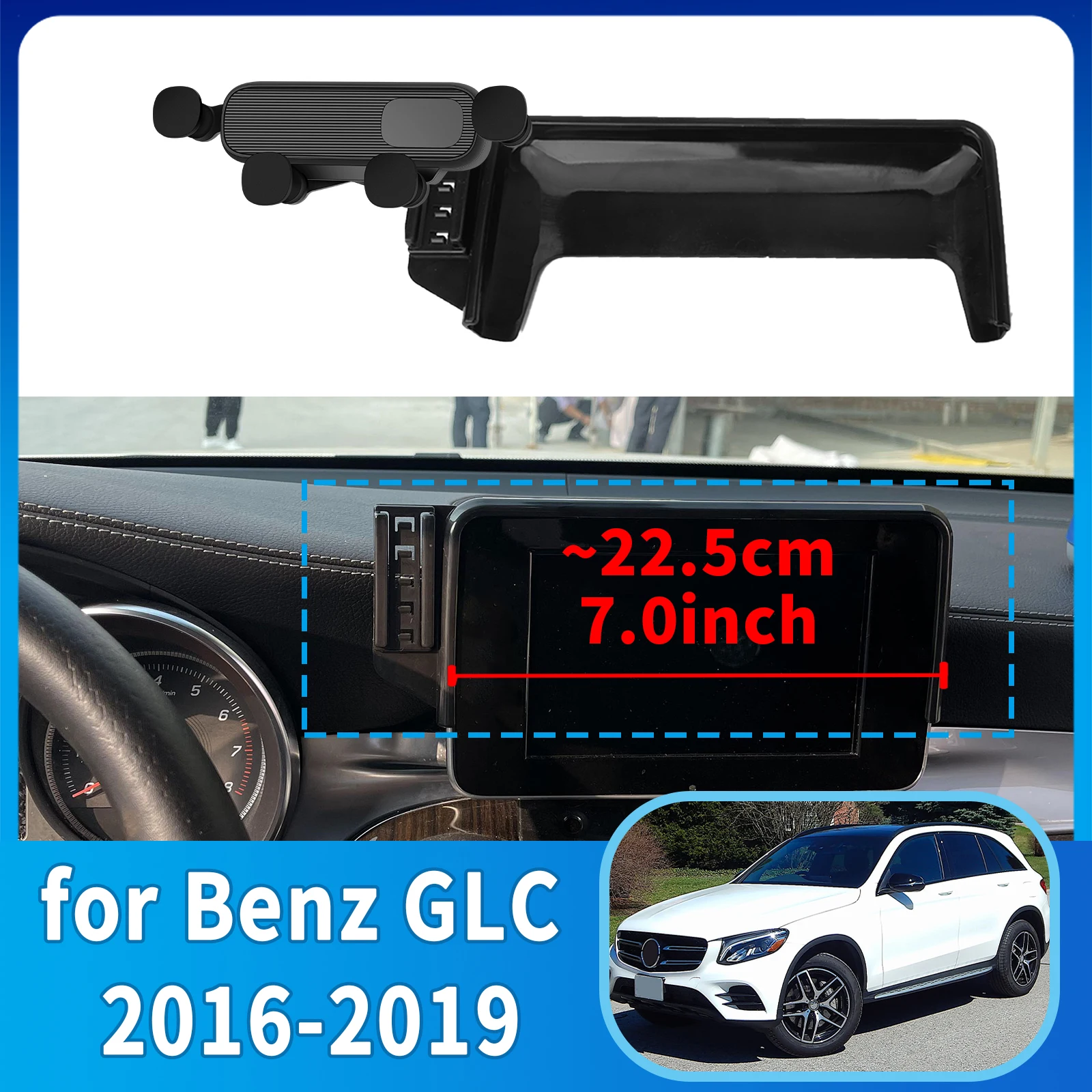 

fit for Mercedes-Benz GLC 2016-2019 (7.0in) X253 C253 Phone Holder, Dashboard Screen Mount Bracket Easy Installation​​ Car