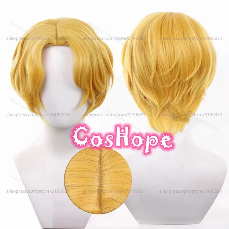 

Sabo Cosplay Wig 32cm Short Scalp Hair Yellow Wig Cosplay Anime Cosplay Wigs Heat Resistant Synthetic Wigs