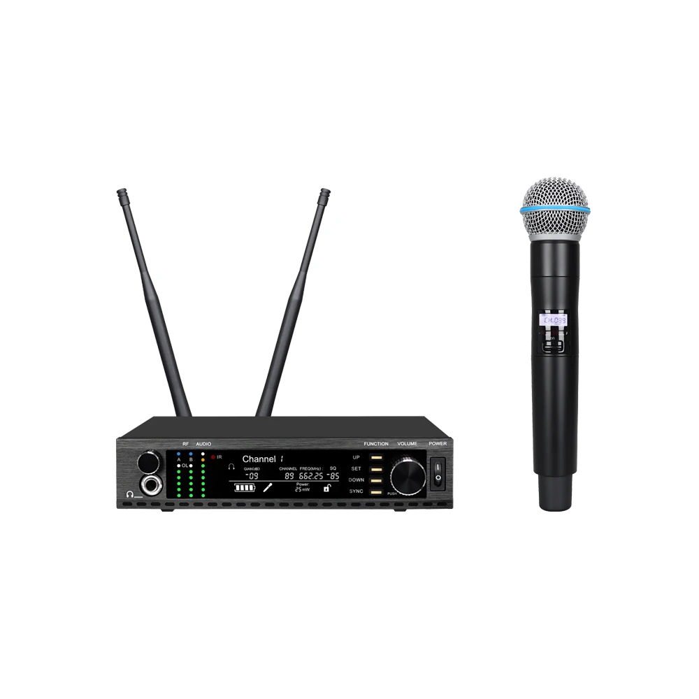 AD1 Professional Wireless Microphone Handheld Microphone UHF Wireless System suit for Performances ﻿