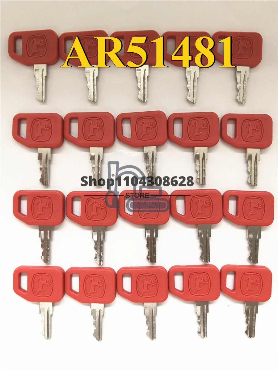 

20 PCS AR51481 JDR Key For John Deere Excavator Fit All Graders Dozers Skid Steer