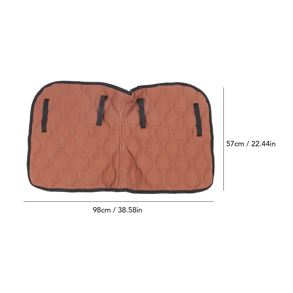 Comfortable 98x57cm Saddle Pad Single Yarn Drill Cotton Saddle Cloth Washable Shock Absorbing Horse Saddle Pad Jumping Training
