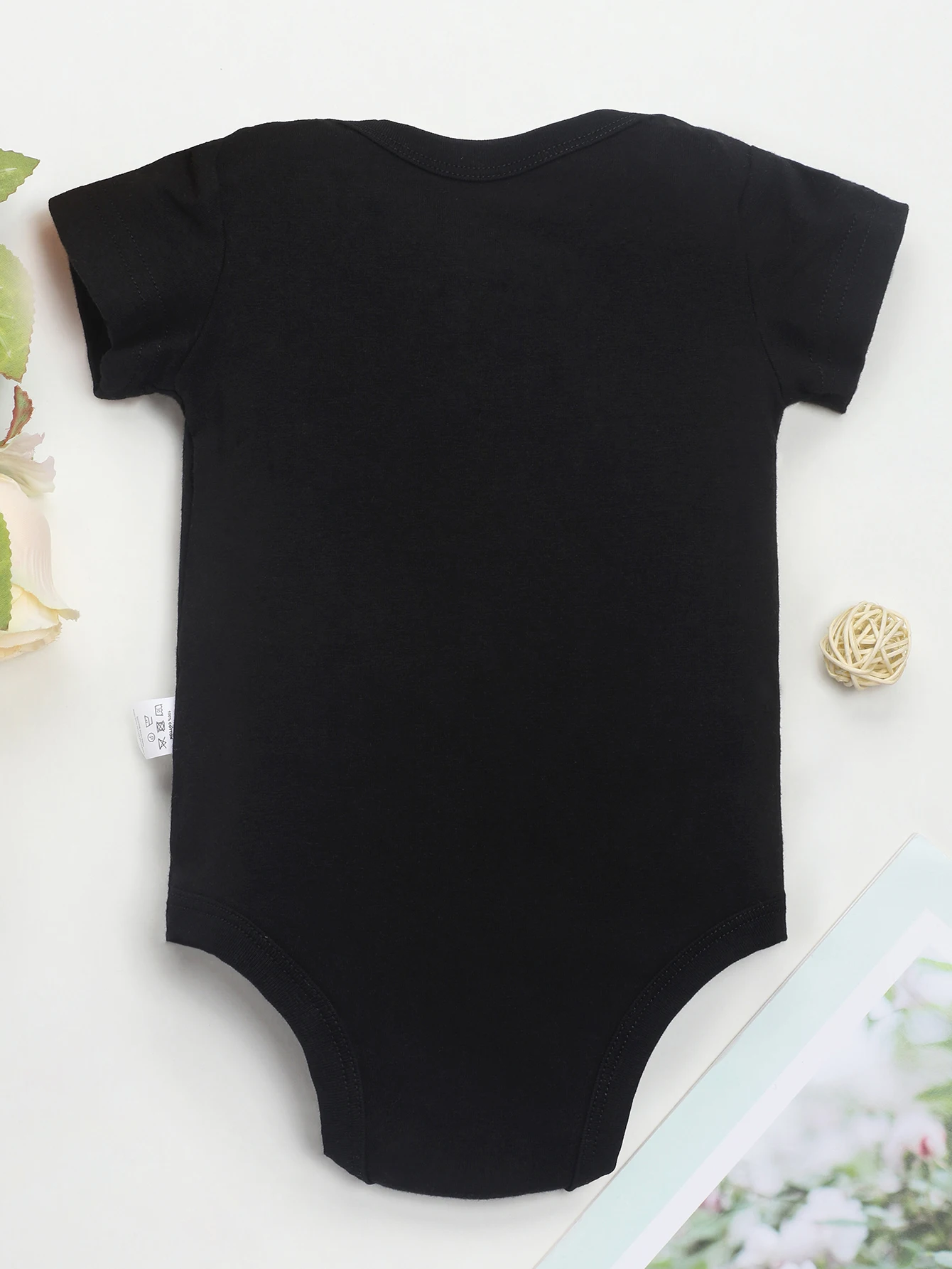 Funny Cute Baby Girl Clothes Black Onesie Short Sleeve Summer Pure Cotton Infant Outfits High Quality Popular Newborn Clothes