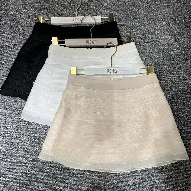 

Sexy A-Line Skirt Women's Pearl Shiny Fabric Lace Trim Cake Skirt Bodycon High Waist Polyester Fabric Daily Wear Commute