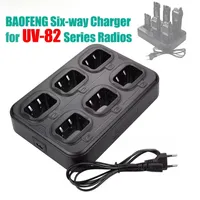 BAOFENG UV-82 Six Way Charger Desktop Charger Base for UV-82 UV-82C UV-82L UV-82X UV-82HP UV-8D Two Way Radio and Battery