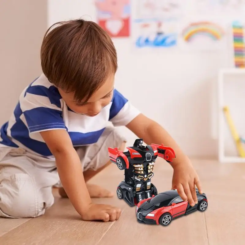 Transform Cars Dla Dzieci Robot Samochód Transformujący Zabawki Figurki Akcji Samochody dla Maluchów 2 w 1 Transform Samochód Pociągnij się Samochody Edukacyjne