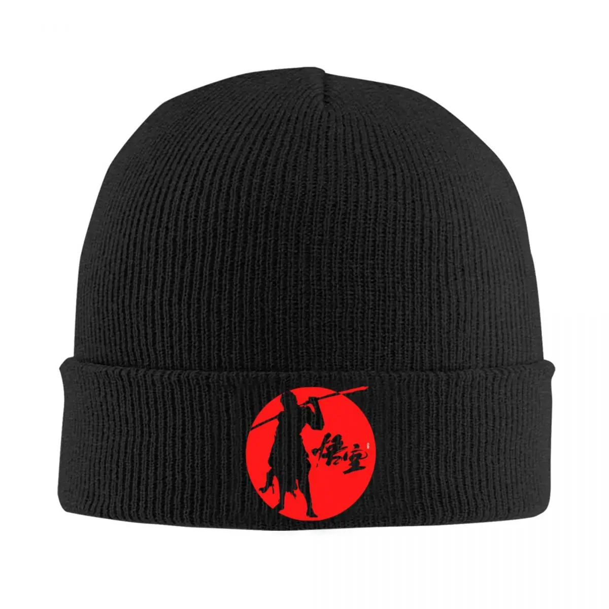 Black Myth Wukong Bonnet Hats Wukong Moon Knit Hat Female Male Street Y2K Thermal Elastic Beanie Hats Winter Outdoor Graphic Cap