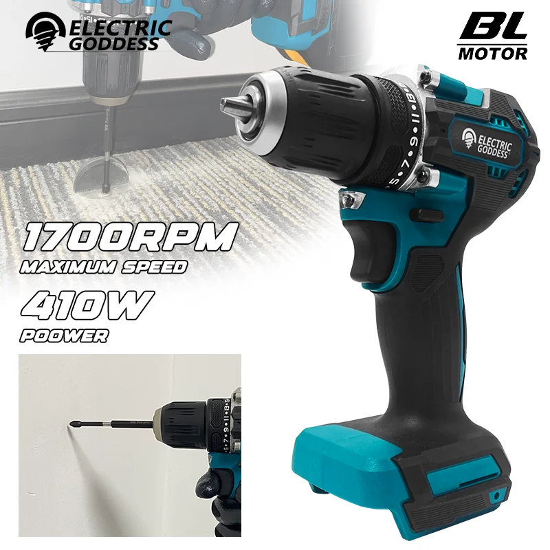 

EDOG DDF487 Cordless Driver Drill Brushless Electric Impact Screwdriver Rechargeable Power Tool for Makita 18V Battery Pin