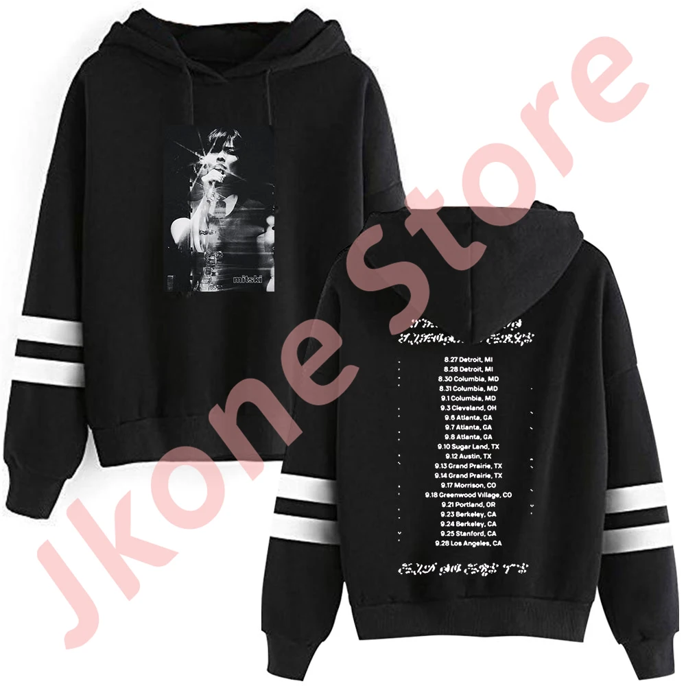 Mitsuki Miyawaki Fall 2024 Tour Merch Pullover Hoodies Unisex Fashion Pocketless Parallel Bars Sleeve Streetwear