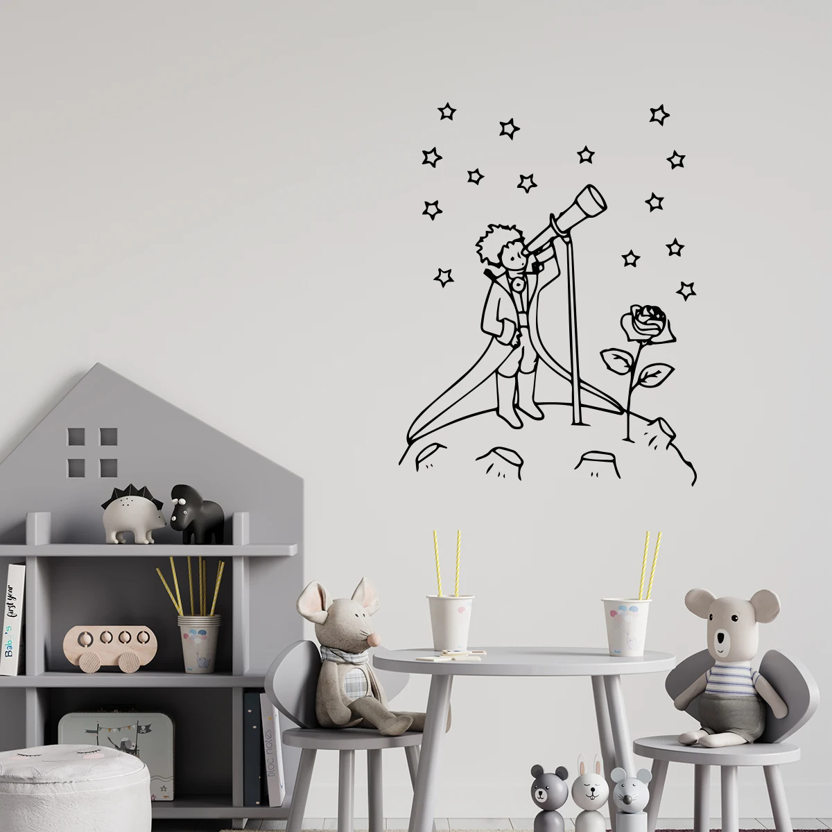 1pc Cartoon Child Wall Art Decal Wall Stickers Pvc Material Background Wall Art Decal  Wall Decal Home Decor Wall Sticker Murals