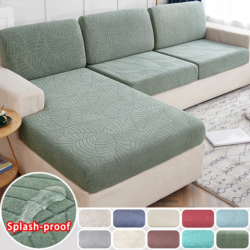 1pc Elastic Sofa Slipcover Splash-proof Jacquard All-inclusive Four Seasons Dustproof Sofa Seat Cover Antipet Scratch Sofa Cover