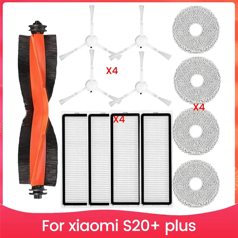 A39T-قطع غيار Forxiaomi S20 + Plus مكنسة كهربائية فرشاة جانبية رئيسية فلتر Hepa ممسحة منصات اكسسوارات أطقم