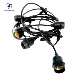 10/20/30m E27 Commercial Grade Waterproof For Party Garden Patio Holiday Festoon Heavy Outdoor string Lights Wire Cable