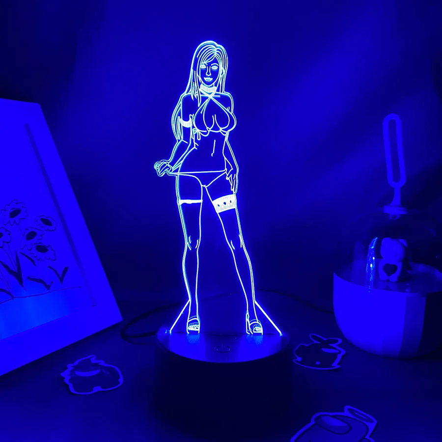 

Final Fantasy Game Tifa Lockhart 3D Led RGB Night Light Birthday Gift For Friends Bed Gaming Room Table Colorful Decor Lava Lamp