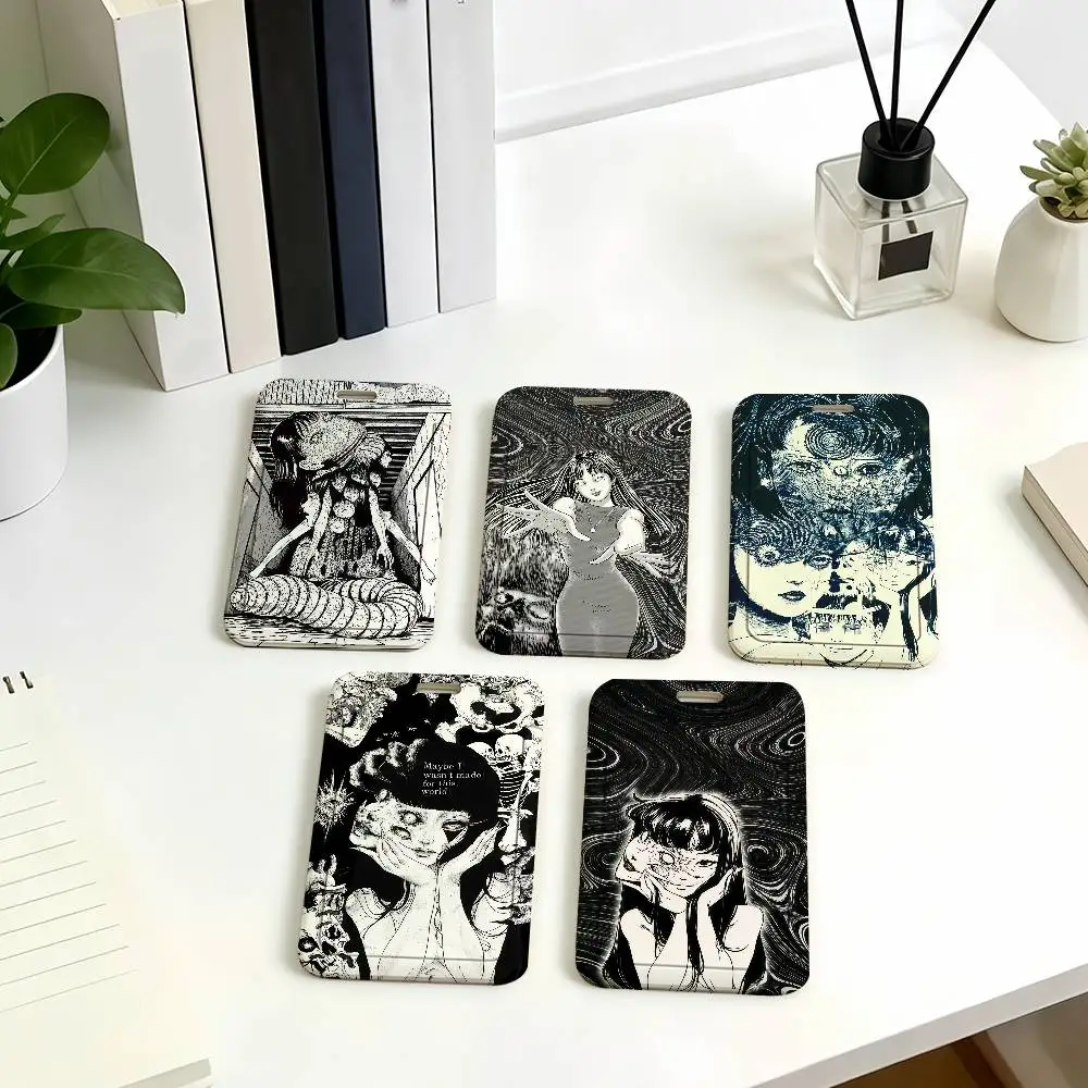 Art J-Junji Ito Card Holder Student ID Case Daily Use Subway Commute Work Cover Office School Bus Protector