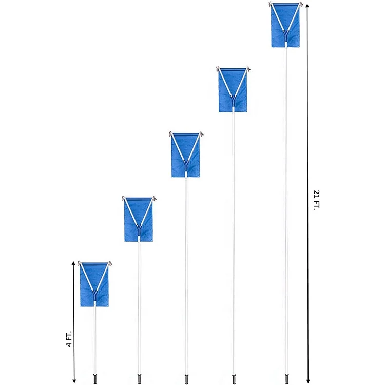 조절 가능한 손잡이가 있는 간편 제거용 눈삽, 지붕 눈 청소용
