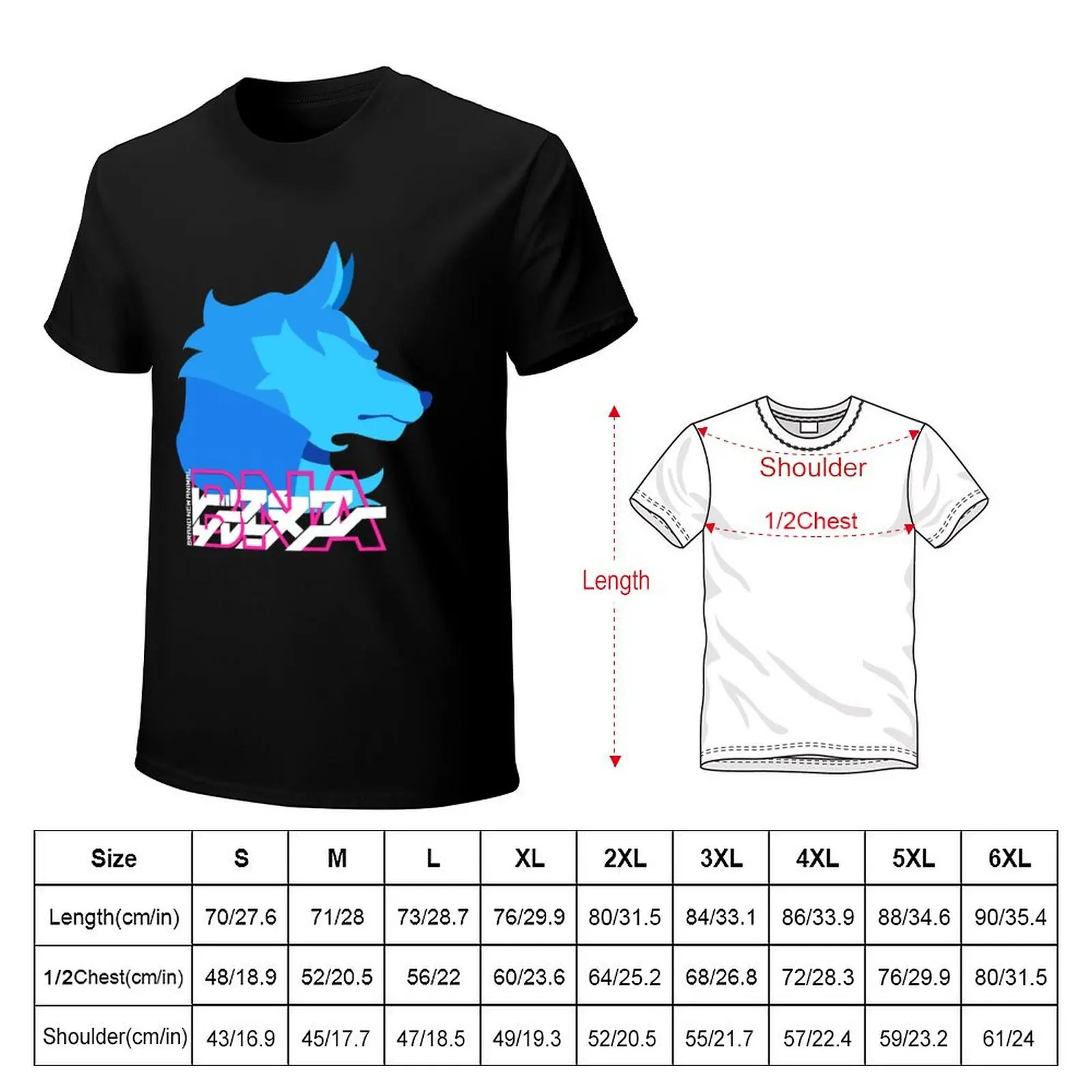 Brand New Animal Shirou Ogami Flat Icon T-Shirt Basic Crew Neck Short Sleeve Top