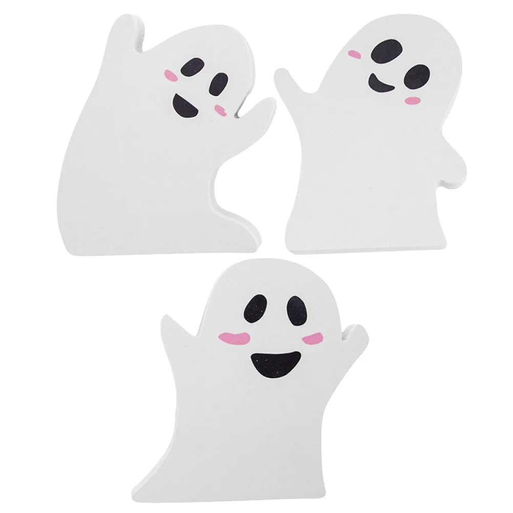 

3pcs Halloween Ghost Decor Spooky Tabletop Sign Indoor Party Centerpiece Ghost Table naments Halloween Kitchen Decor