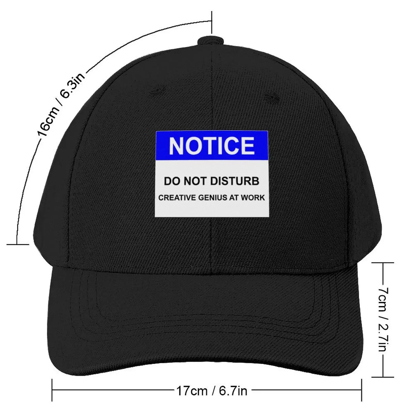 NOTICE: DO NOT DISTURB, CREATIVE GENIUS AT WORK Baseball Cap Wild Ball Hat Fashion Beach Women's Hats For The Sun Men's